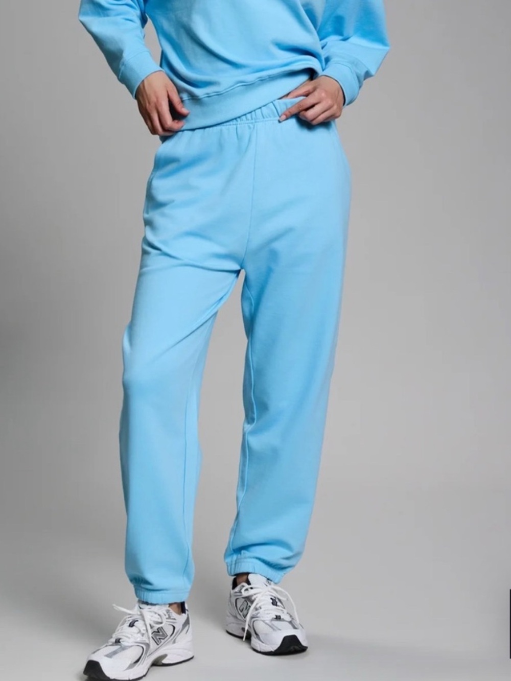 NWT Year of Ours Sky Blue 100% Cotton Joggers Women M/L